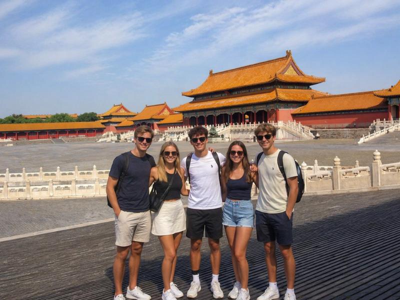 our team in Forbidden City
