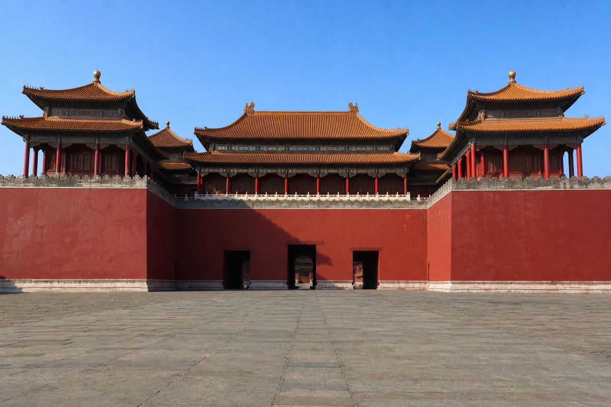 The Meridian Gate, the main southern entrance to the Forbidden City