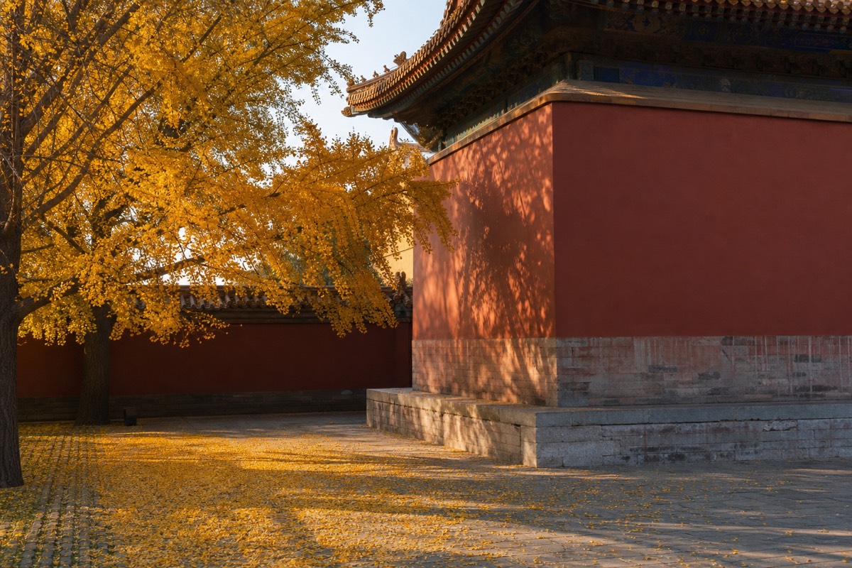 The Forbidden City in autumn light